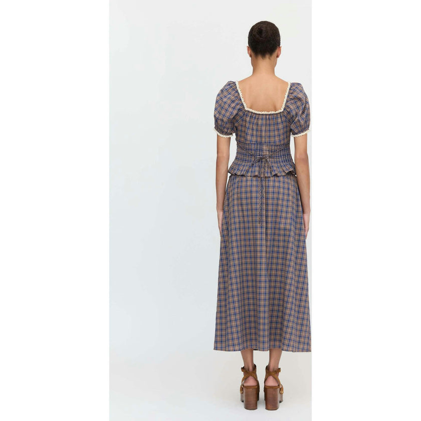 The Paulina Top - Brown Spencer Plaid