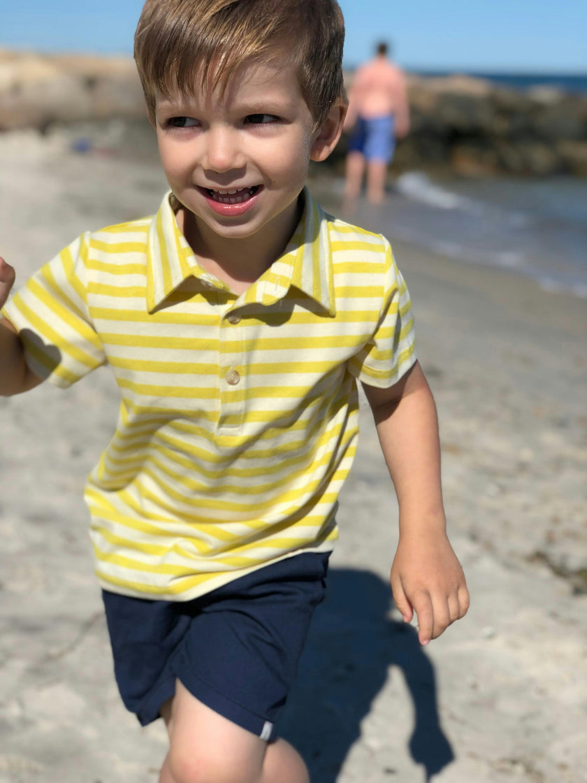 HUGO Navy Twill Boys Shorts