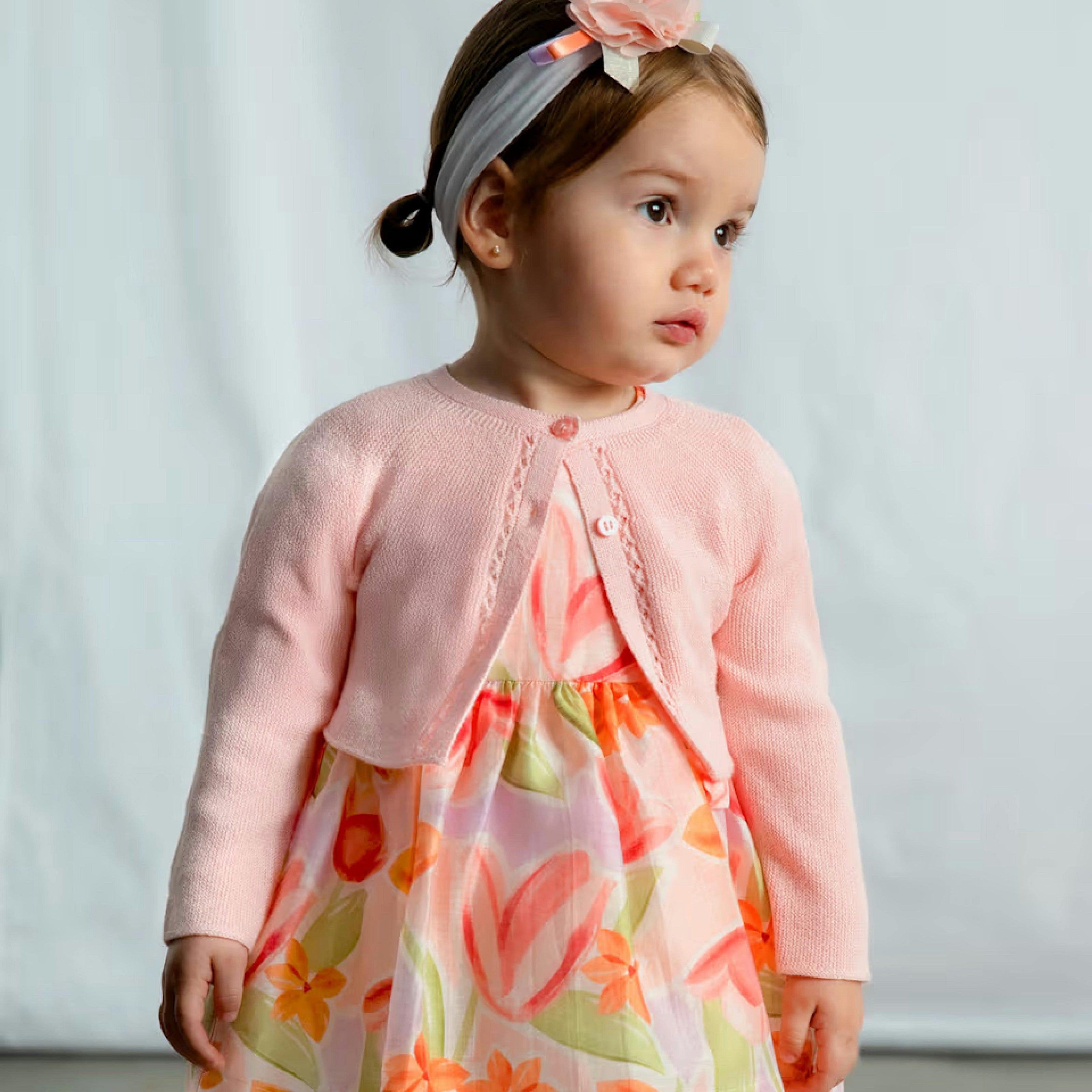 Light Pink Baby Tricot Cardigan