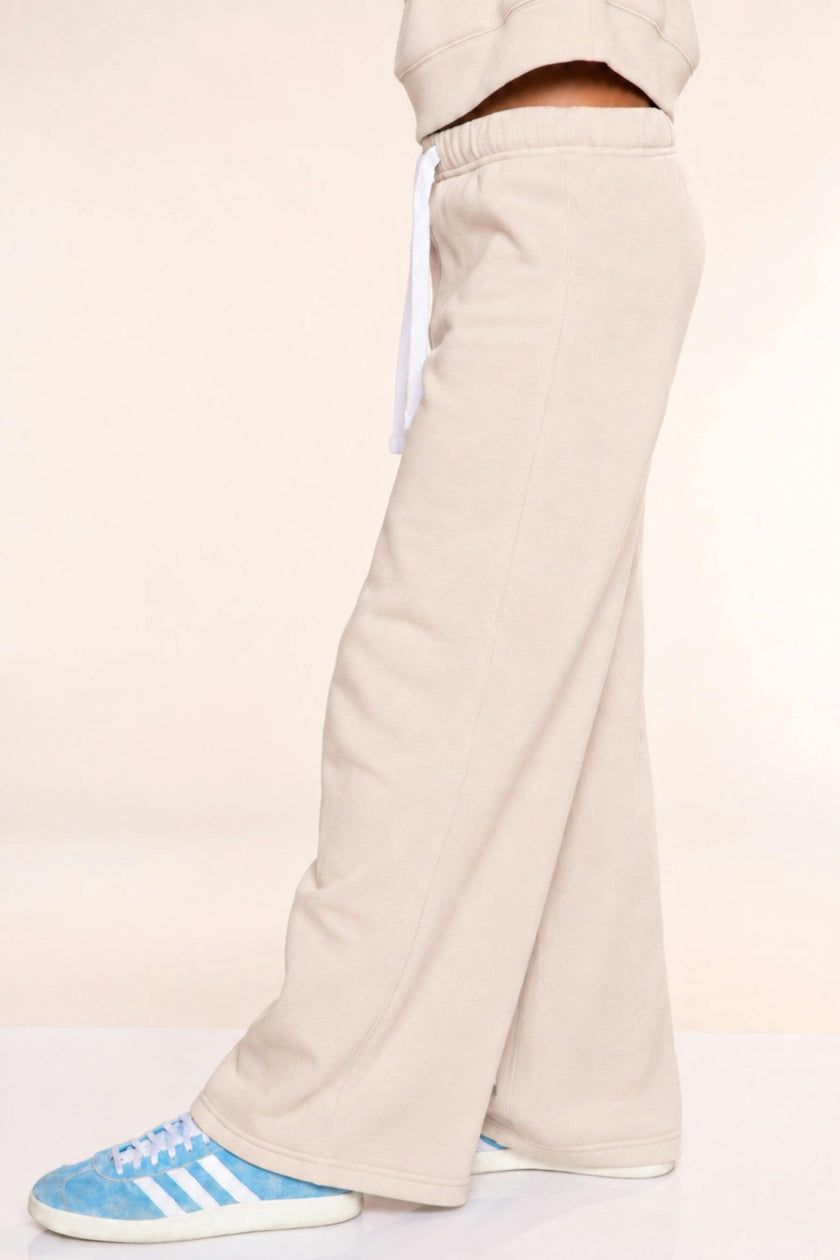 Butter French Terry Wide Leg Pant