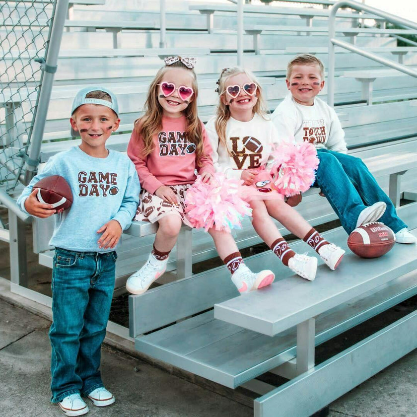 Football Love Patch Sweatshirt - Natural