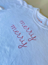 "merry merry" Adult Vintagewash Crewneck Fleece