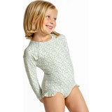 Girls Sea Marsh Floral Rashguard One Piece
