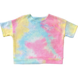 Tie Dye Short Sleeve Sweatshirt, Multi
