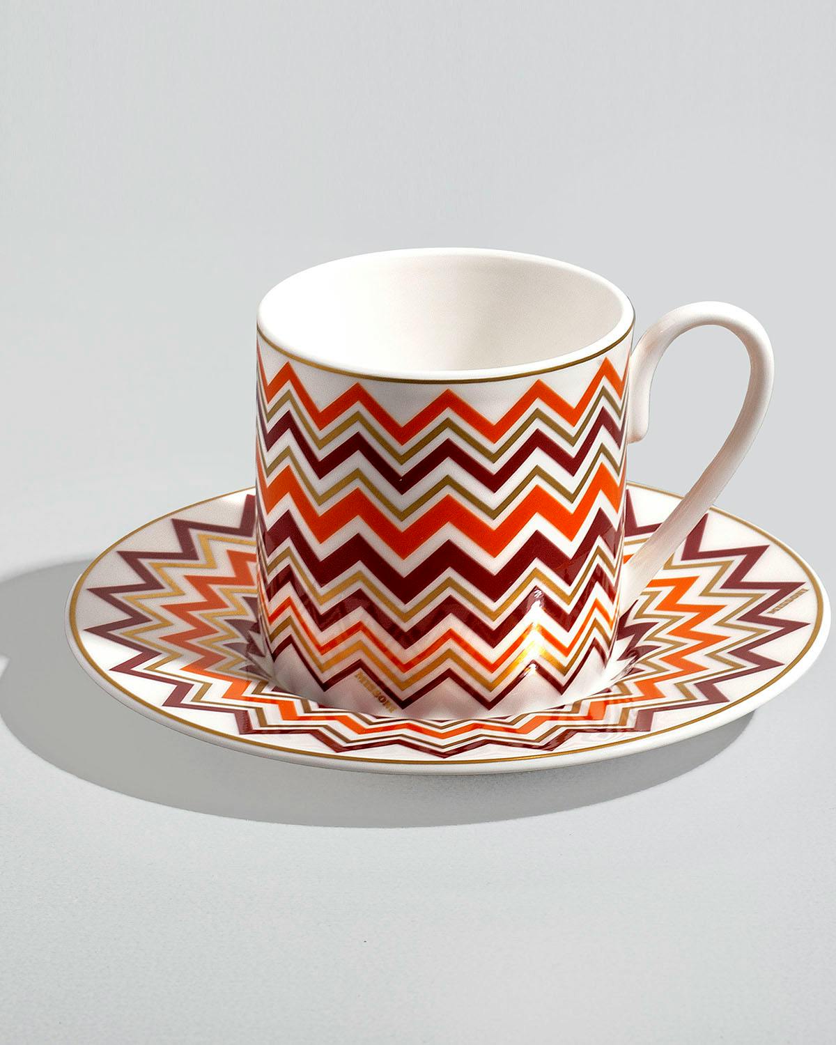 Coffee Cup & Saucer Iconic Set of 2 In Luxury Box Diam. 2.3