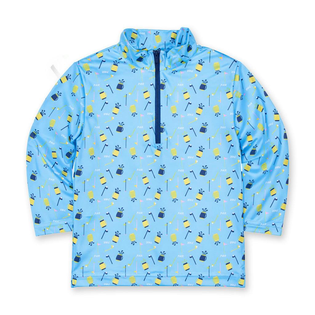 Golf Print Performance Knit 1/2 Zip