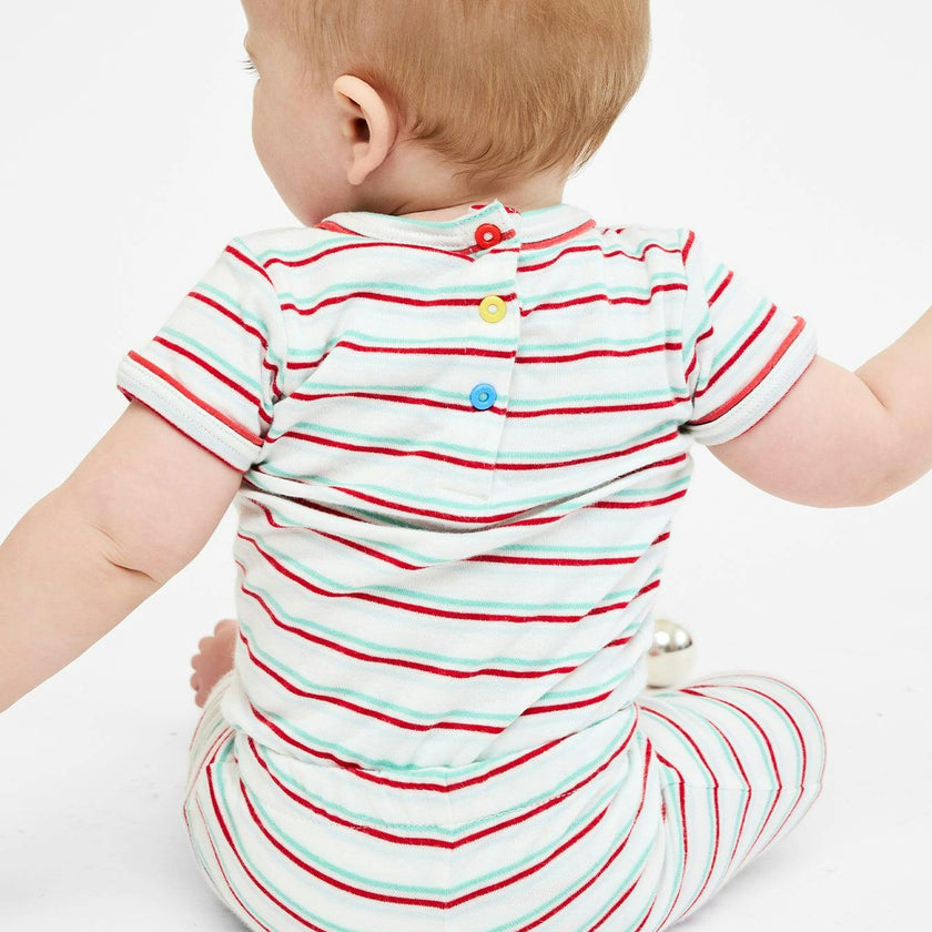 Willie One-piece, Turquoise Triple Stripe