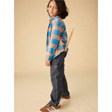 Denim-Like Carpenter Pants, Blue