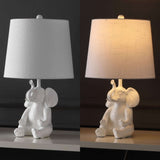 Kairi 21" Modern Shabby Chic Resin/Iron Happy LED Kids' Table Lamp with Phone Stand