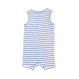 Navy Stripe - Henley Shortie Romper