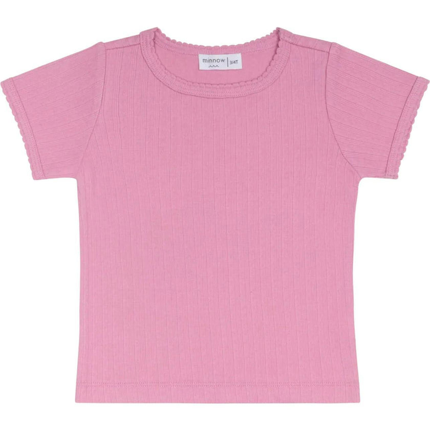 girls blush pointelle shirt