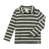 WAVERLY Sage/Cream Stripe Polo