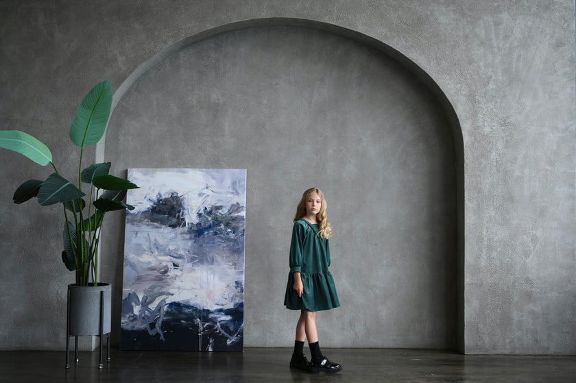 Isla dress (blue-sapphire velvet)