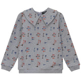 Key Print French Fleece Sweatshirt