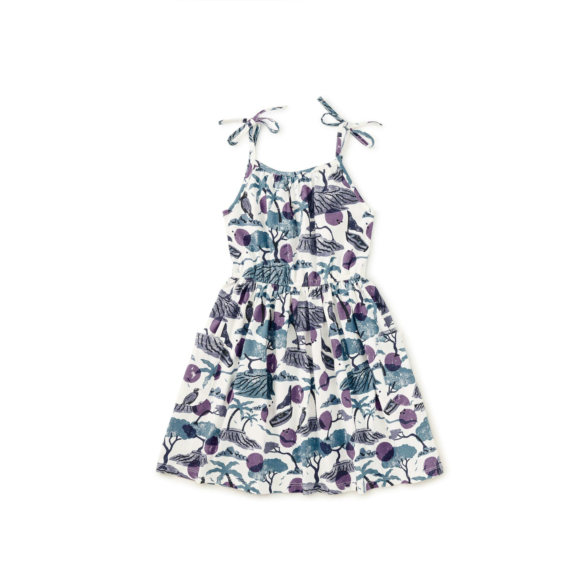 Tie Shoulder Twirl Dress, Costa Brava