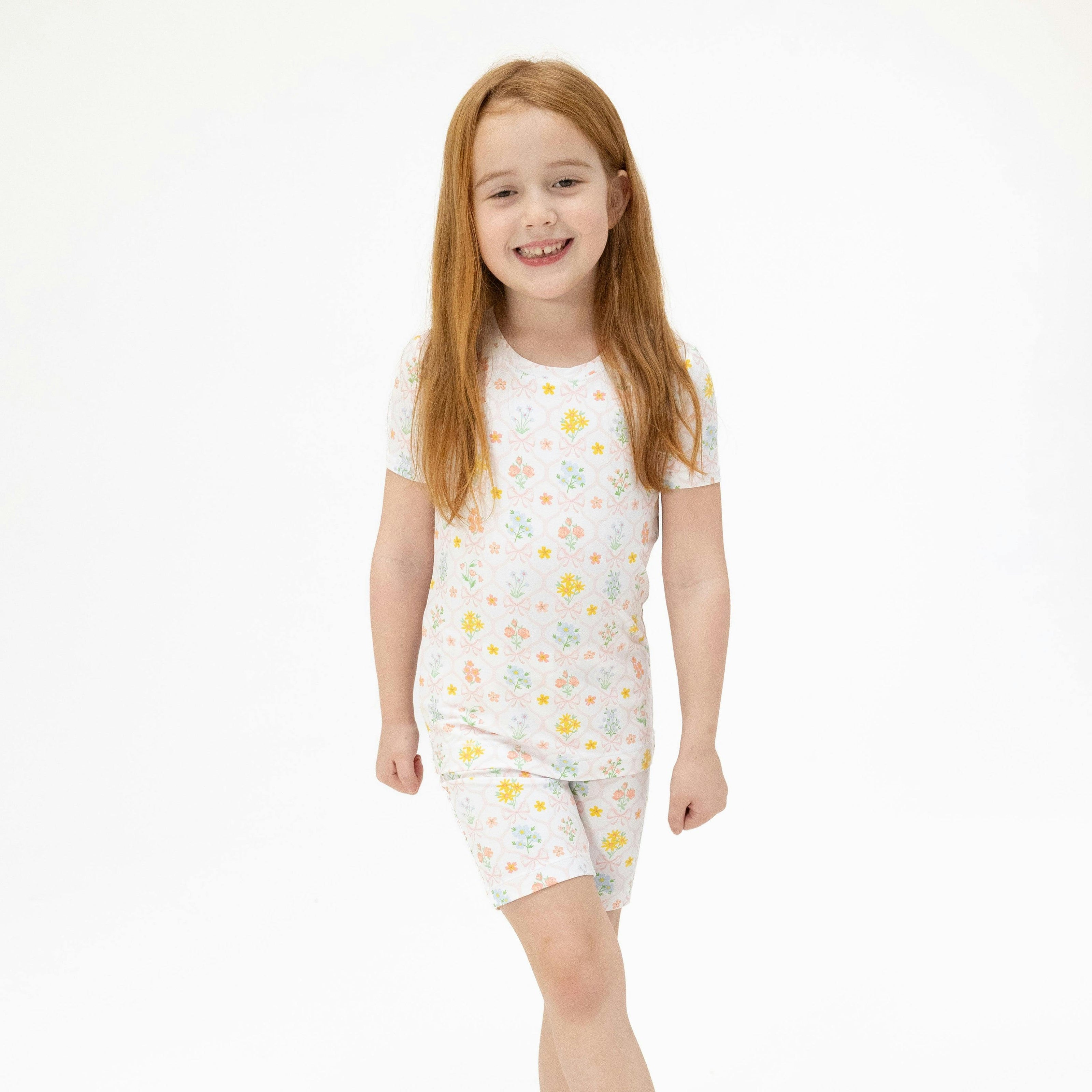Spring Blooms Bow Trellis - Loungewear Short Set