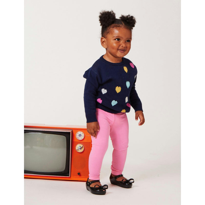 Infant Heart Sweater w/Pink Legging Set