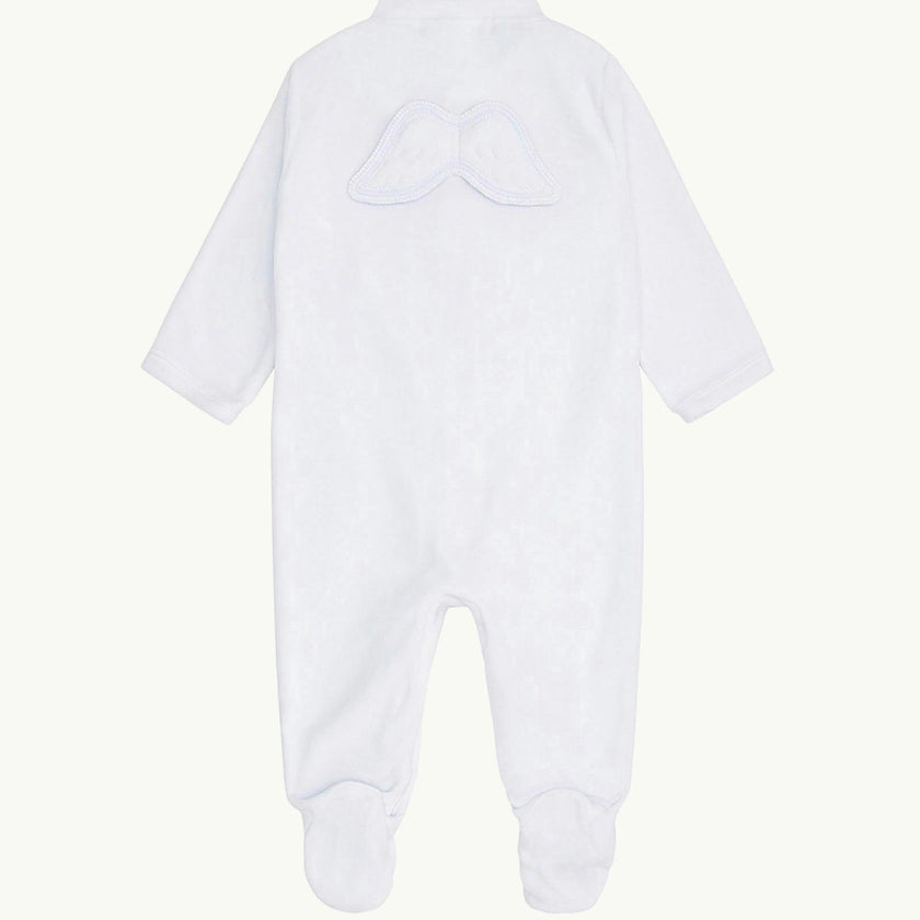Velour Angel Wing™ Sleepsuit - Blue