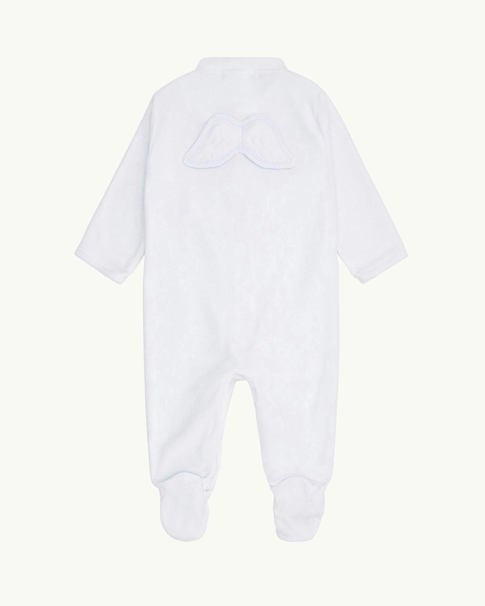 Velour Angel Wing™ Sleepsuit - Blue