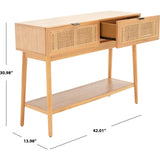 Baisley 2-Drawer Rattan Console Table