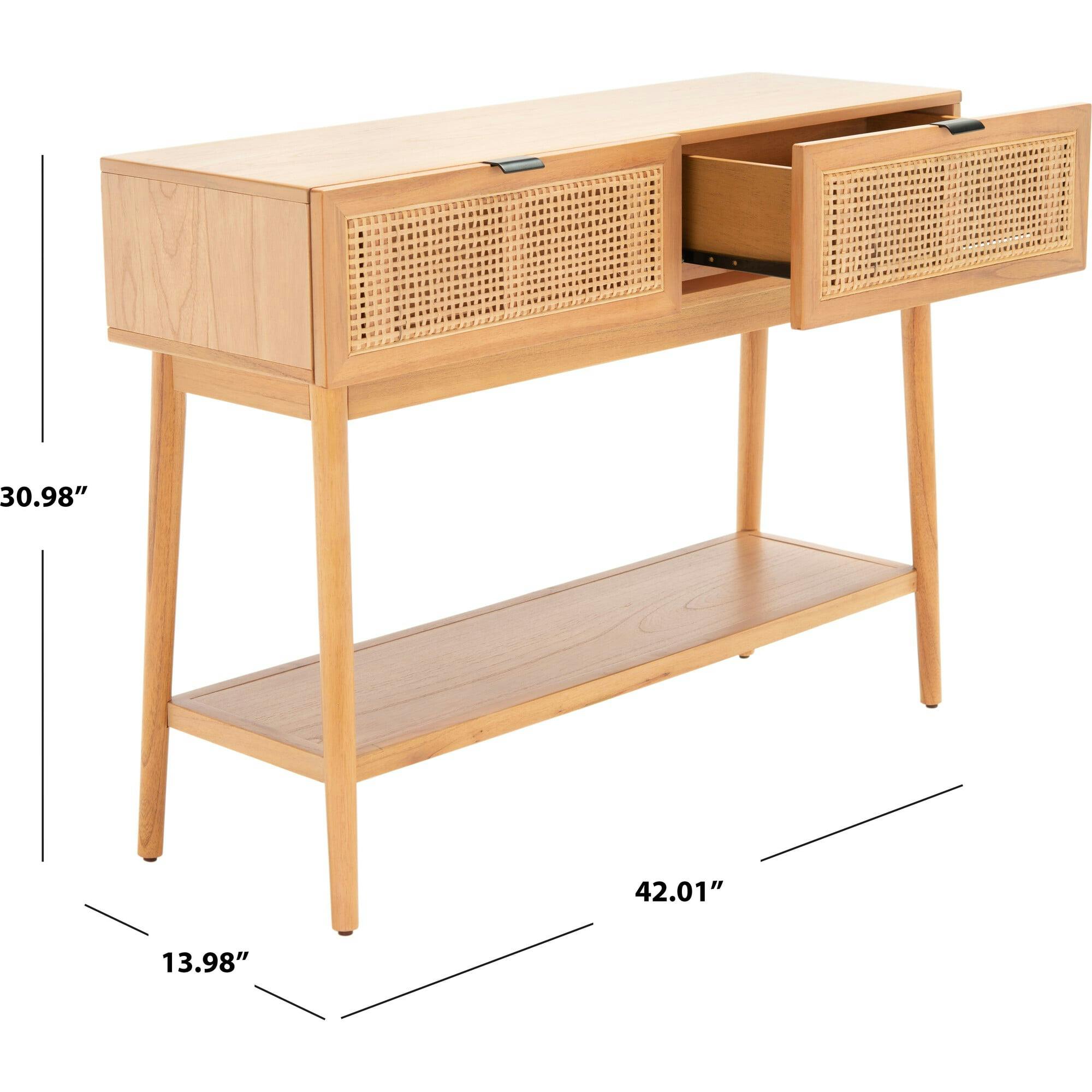 Baisley 2-Drawer Rattan Console Table