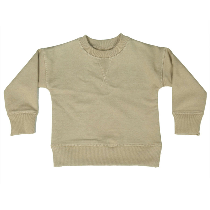 Kids Crew Neck Sweatshirt - Stone