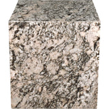 Sloane 20" Modern Natural Marble Handmade Rectangular 2-Shelf End Table