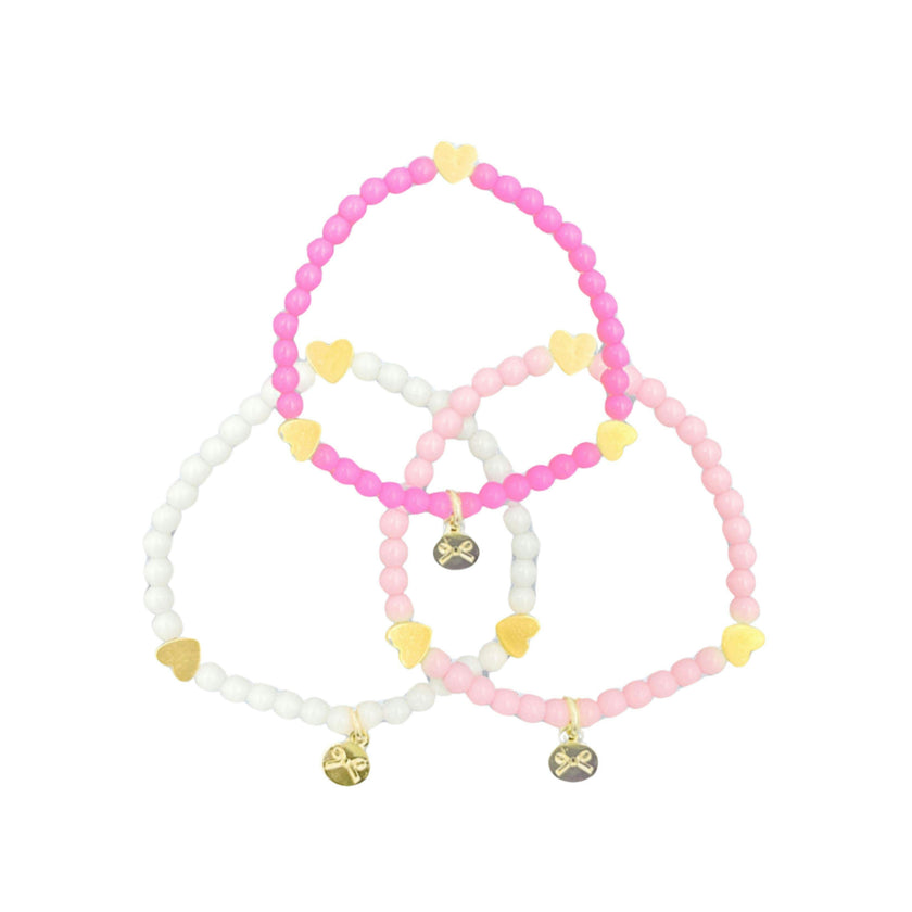 Pretty in Pink Hearts Bracelet Set