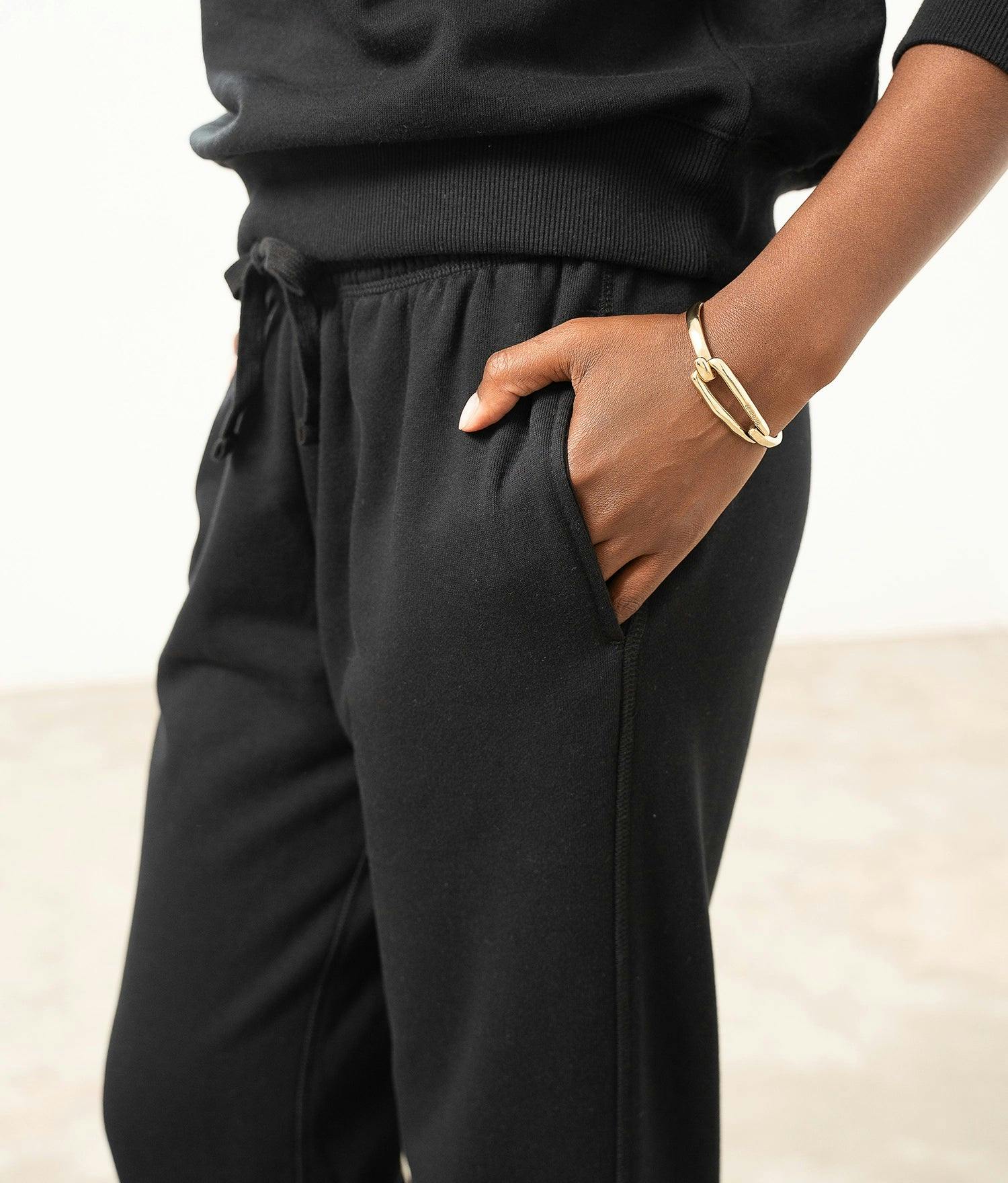 Womens Recycled Fleece Classic Sweatpant - Recycled Fleece - Black