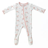 Flamingo Zippered Footie