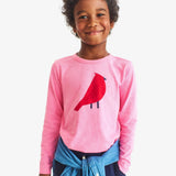 Kids long sleeve cardinal tee