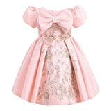 Pink Leona Floral Bow Teacup Dress