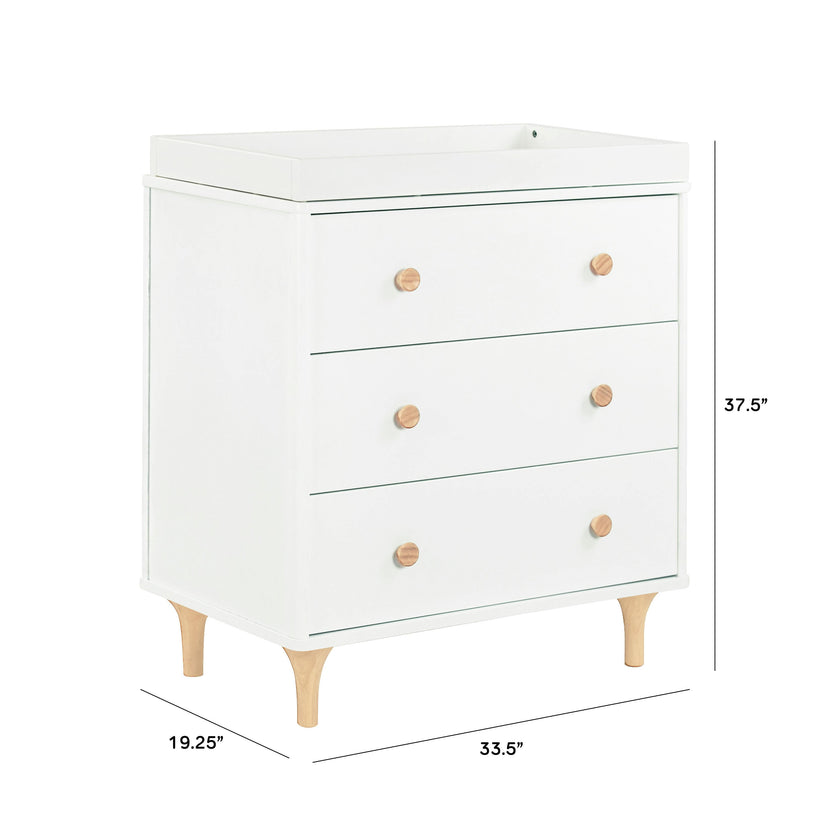 Lolly 3-Drawer Compact Changer Dresser with Removable Changing Tray (34")
