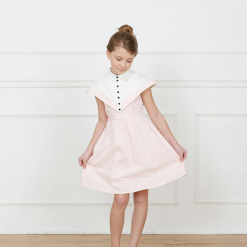 Stella dress (blush pink/ivory)