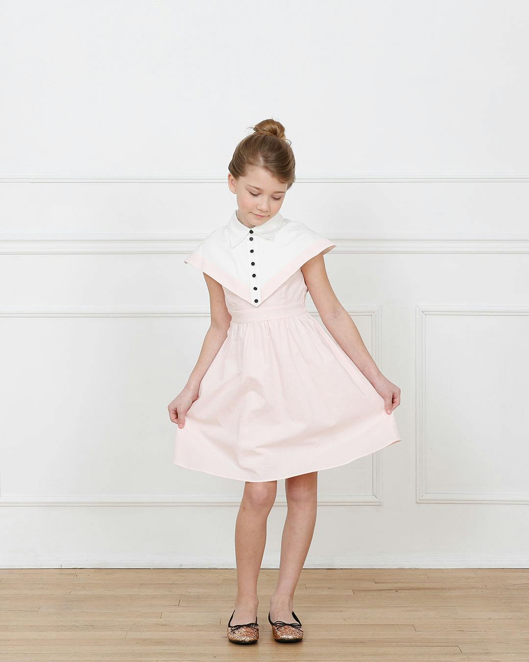 Stella dress (blush pink/ivory)