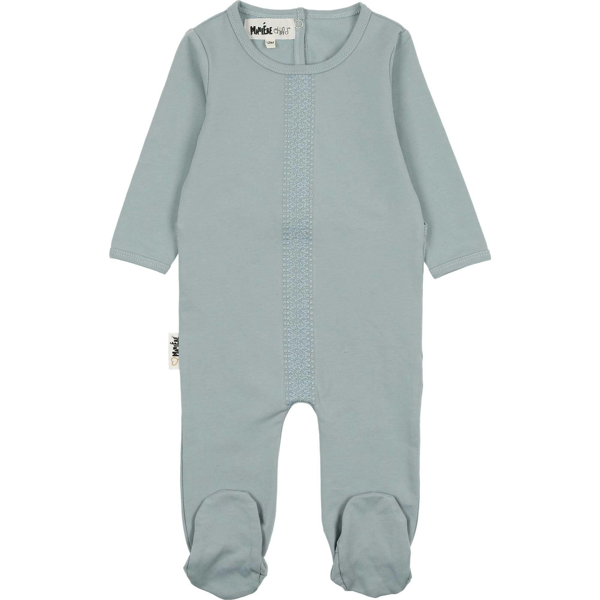 Elegant Embroidered Long Sleeve Footie