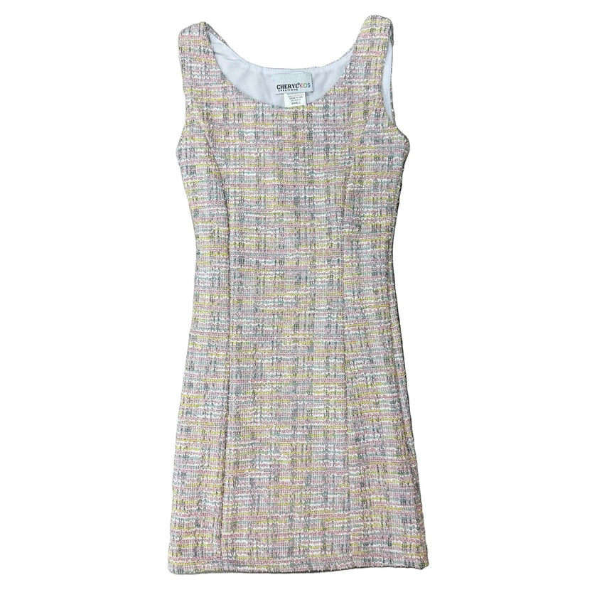 Girls Boucle Tank Dress With Matching Jacket