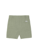 Army Green Linen Cotton Shorts