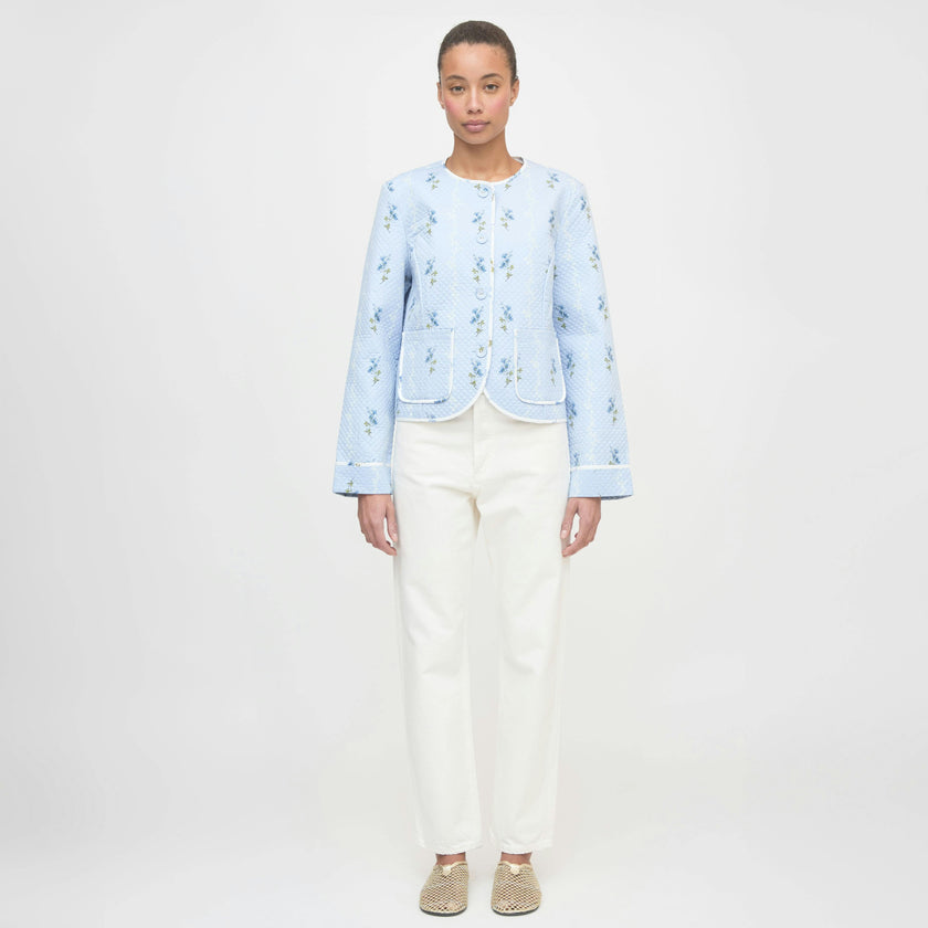 The Cropped Rowan Jacket - Bluebell Waltz