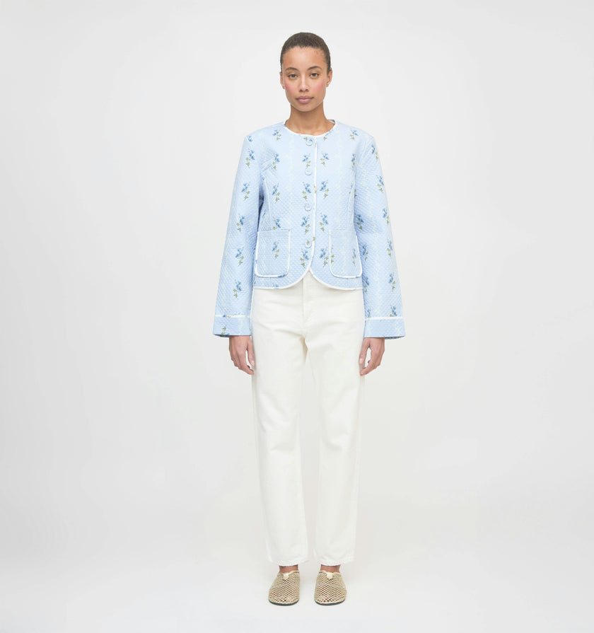 The Cropped Rowan Jacket - Bluebell Waltz