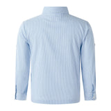Blue Stripe Turn-up Shirt