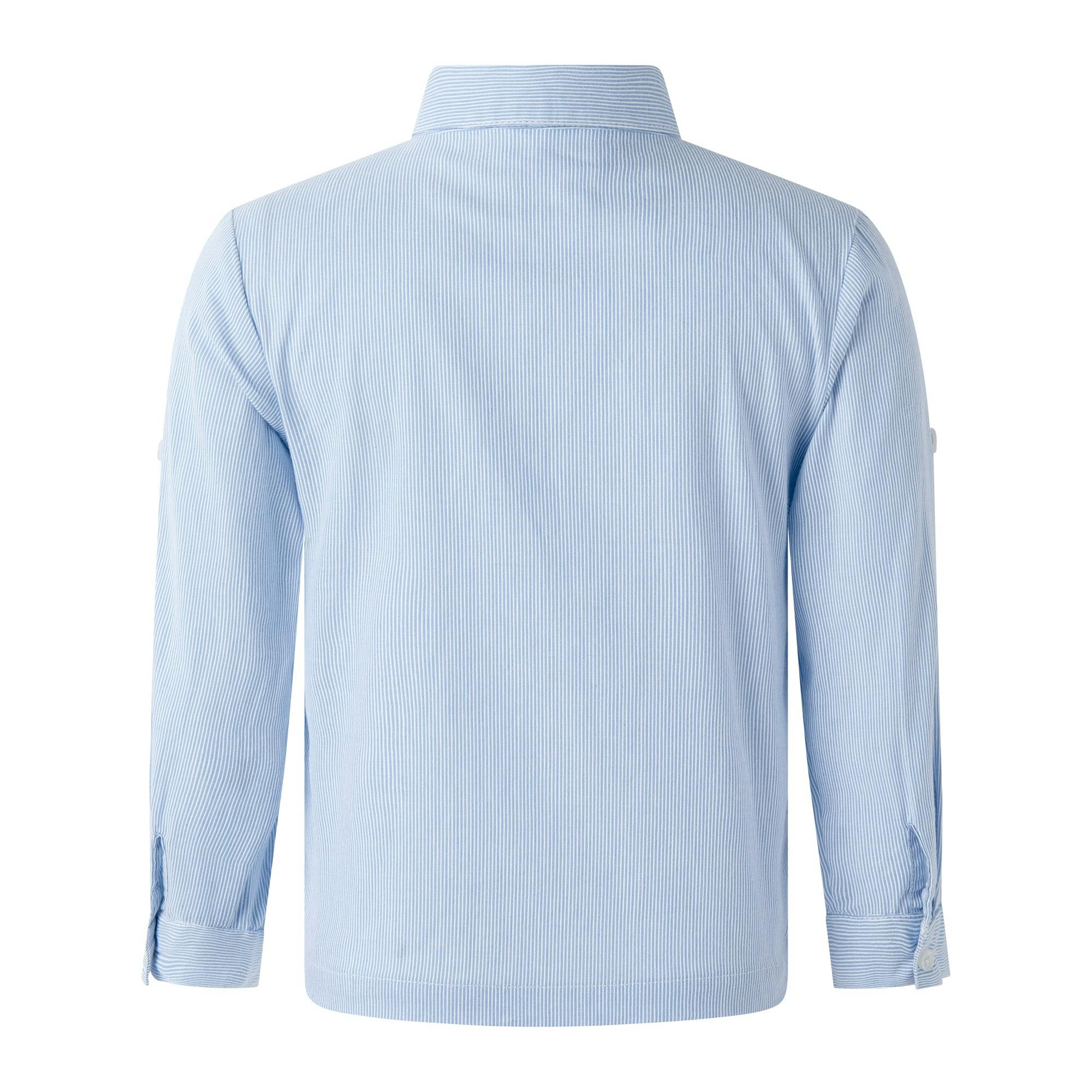 Blue Stripe Turn-up Shirt