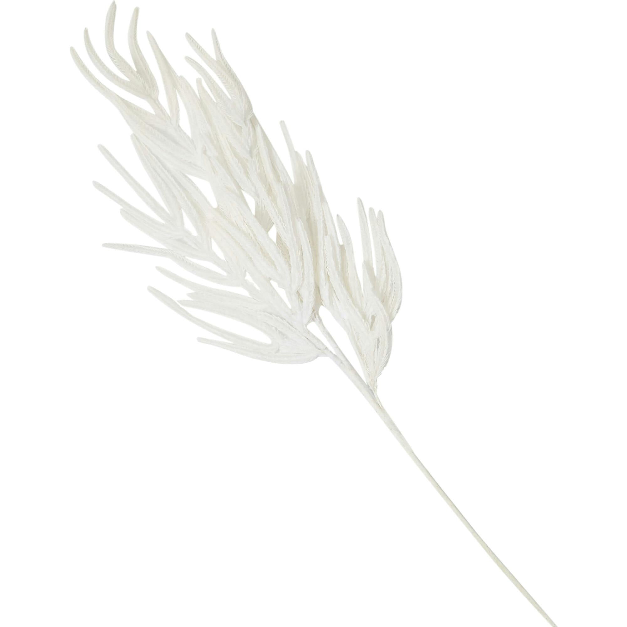 Real Touch Flocked White Norfolk Pine Branch Christmas Spray - 37