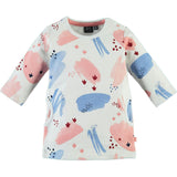 Abstract Print Long Sleeve Dress