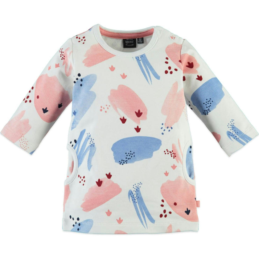 Abstract Print Long Sleeve Dress