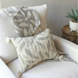 Jacquard Pillow Grey Feather