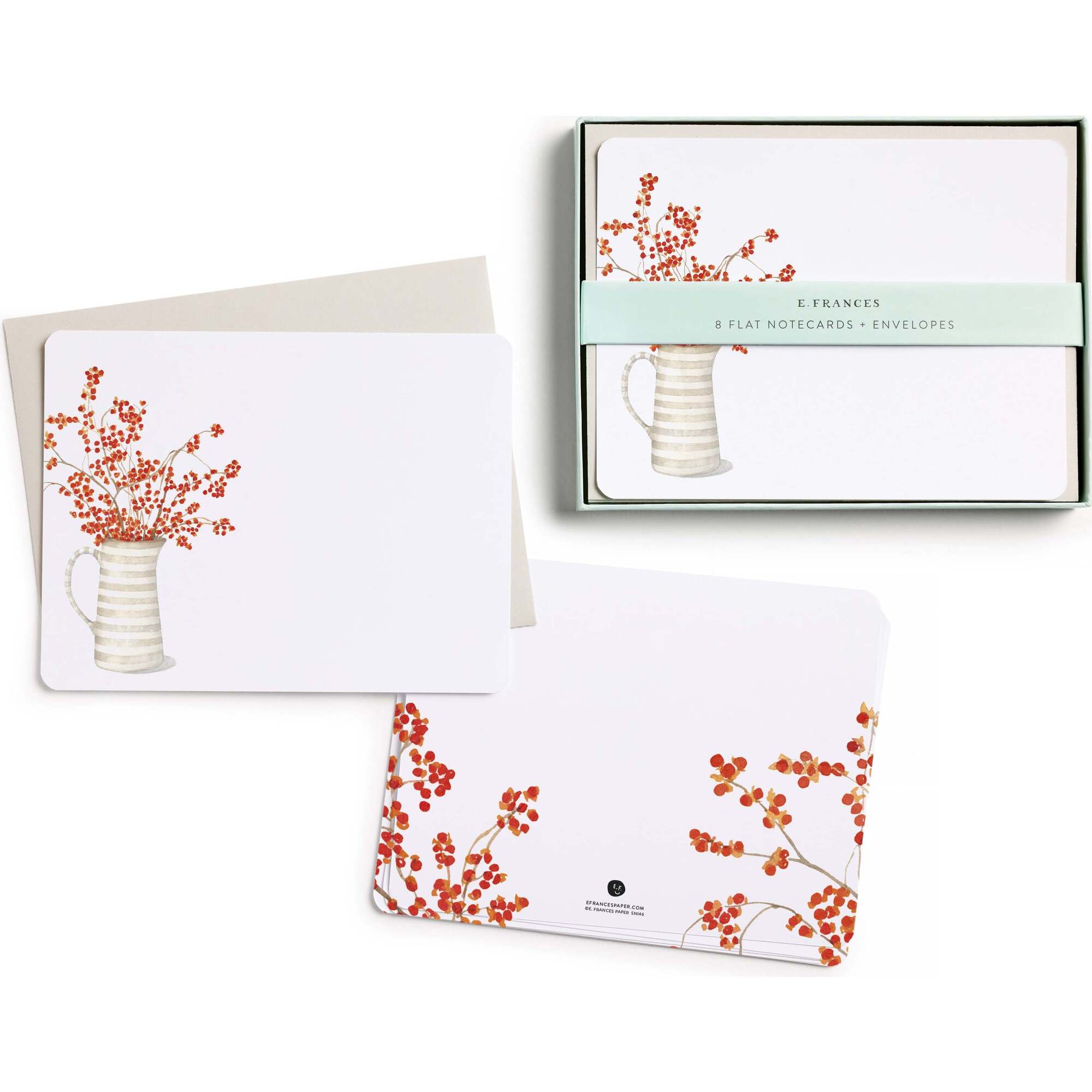 Set of 8 Flat Notecards