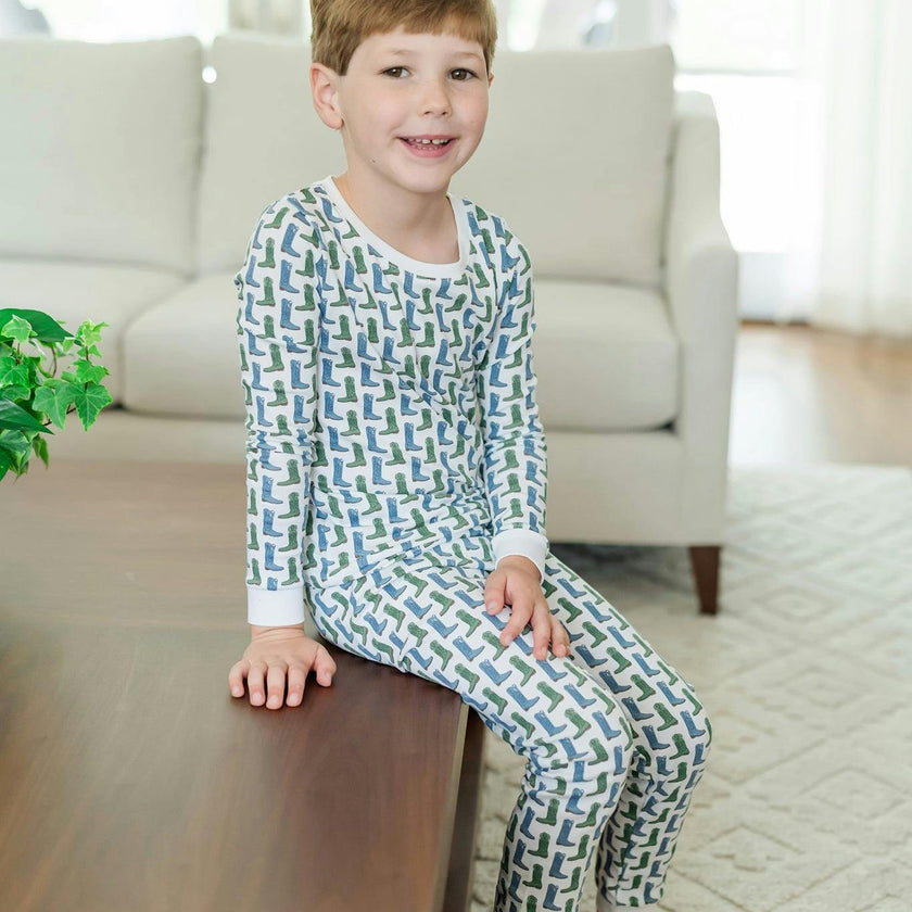 Grayson Boys' Pajama Pant Set Cowboy Boots