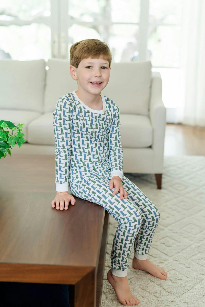 Grayson Boys' Pajama Pant Set Cowboy Boots