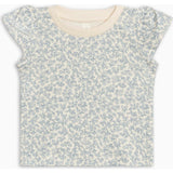 Pearl Petal Sleeve Tee - Narelle Floral / Ivory + Sea